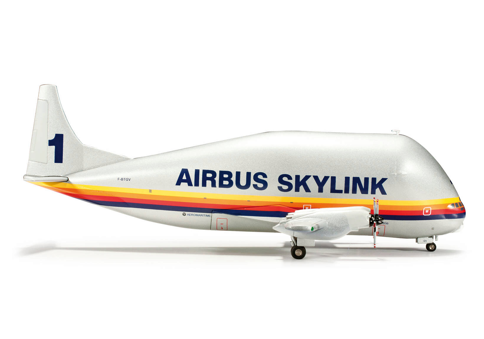 Herpa 553254 *Aéromaritime / Airbus Industrie Aero Spacelines Aero Skylink 377-SGT Super Guppy