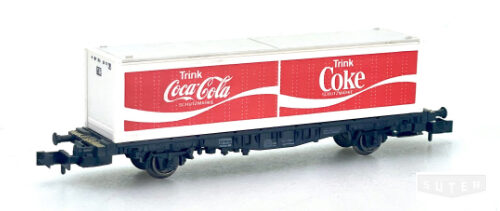 Fleischmann 8243 *Containerwagen, beladen,  "Coca Cola" Container