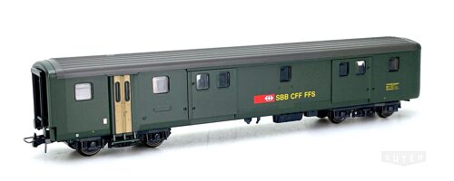 Roco 44333 *SBB  kurzer Gepäckwagen, grün, neues  SBB Logo