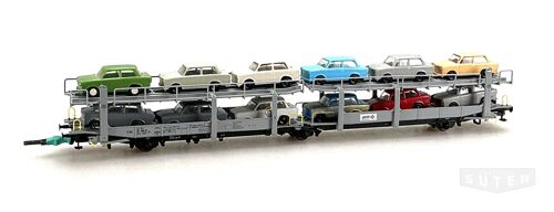 Roco 46631 *SBB Autotranportwagen grau Cotra  beladen