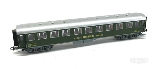 Roco 44868 *BLS Personenwagen Stahlbauart 2.Klasse  Bern-Lötschberg-Simplon grün