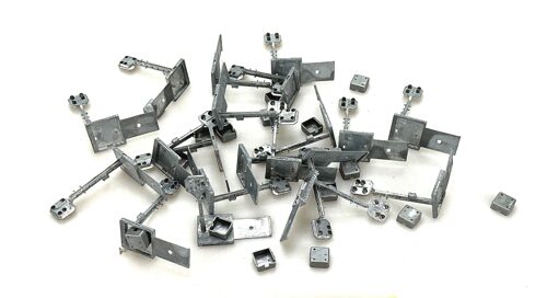 Lot 8881 *Spur H0  Konvolut SBB Signal Rohlinge Metall  Höhe 6cm mit Abdeckung hinten 20 Stück