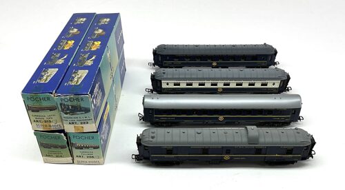 Lot 10293 *Spur H0 Konvolut Pocher CIWL Personenwagen 4tlg