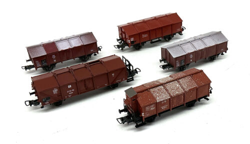 Lot 10717 *Spur H0 Konvolut Klappdeckel-Güterwagen 5tlg