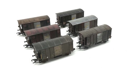 Lot 10718 *Spur H0 Konvolut SBB Güterwagen gealtert  6tlg