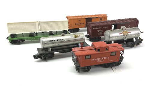 Lot 10799 *Spur 0 Konvolut US Güterwagen  6tlg