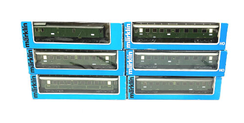 Lot 11099 *Spur H0 Konvolut Märklin Personenwagen 6tlg