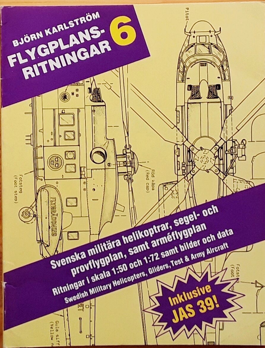 Buch B-2793 Svenska Flygvapnets Helikoptrar, Segel-och Provflygplan samt Arméflygplan 1926-91 Flygplansritningar 6