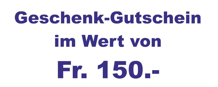 suter-meggen 150 Geschenkgutschein im Wert von Fr. 150.-
