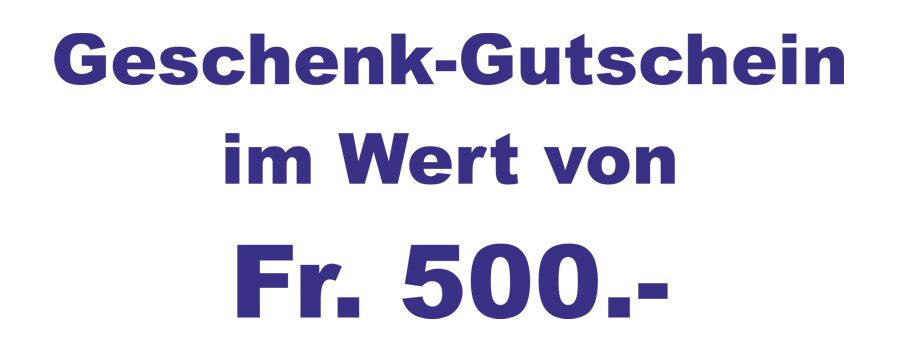 suter-meggen 500 Geschenkgutschein im Wert von Fr. 500.-