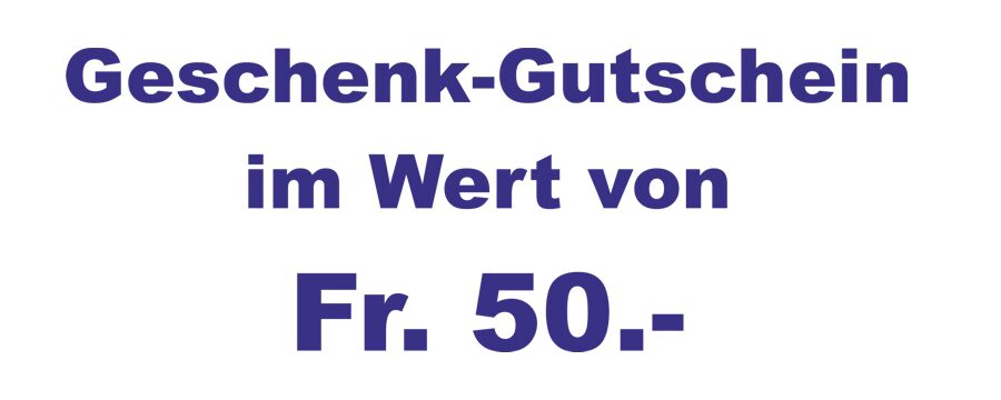 suter-meggen 50 Geschenkgutschein im Wert von Fr. 50.-