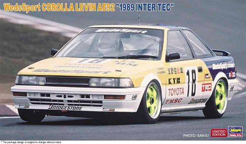 Hasegawa  20531 1/24 WedsSport Corolla Levin AE92, 1989 Inter Tec