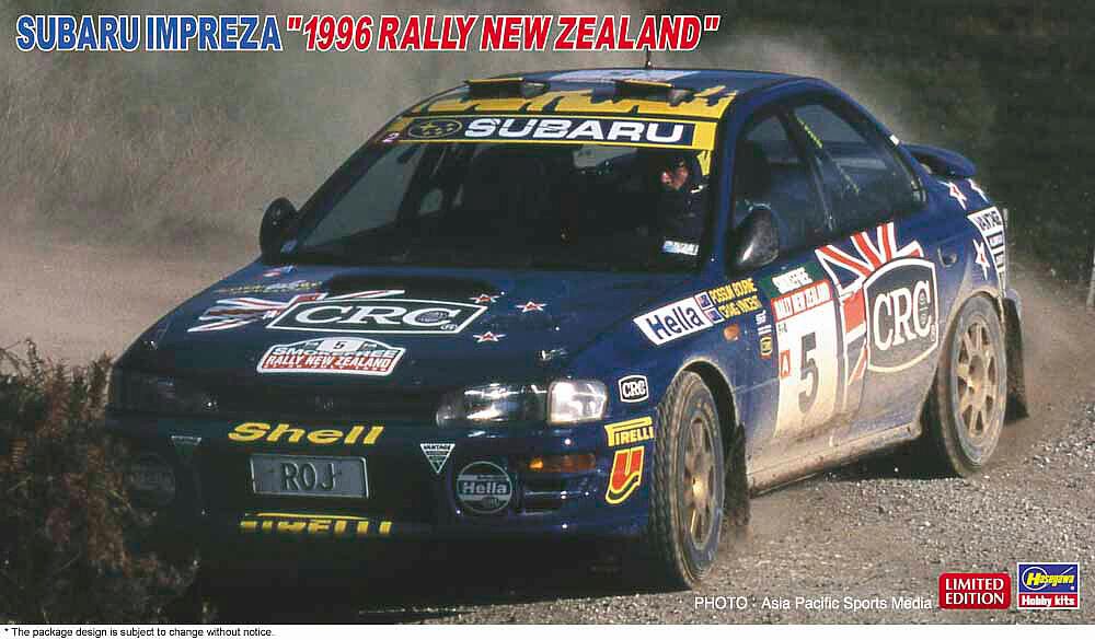 Hasegawa 620696 1/24 Subaru Impreza, 1996 Rally New Zealand