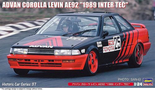 Hasegawa 21137 1/24 Advan Corolla Levin, AE92, 1989 Inter Tec