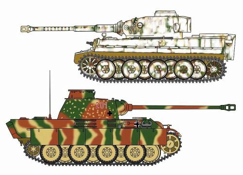 Hasegawa 630067 Tiger I & Panther G