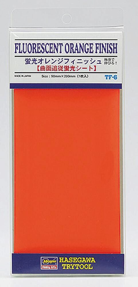 Hasegawa 71806 Klebefolie, Fluoreszierendes Orange, 90x200 mm