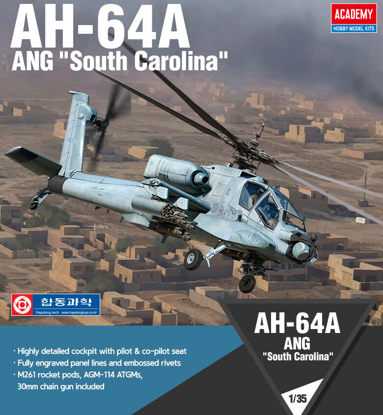 ACADEMY 12129 1/35 AH-64A ANG "South Carolina"