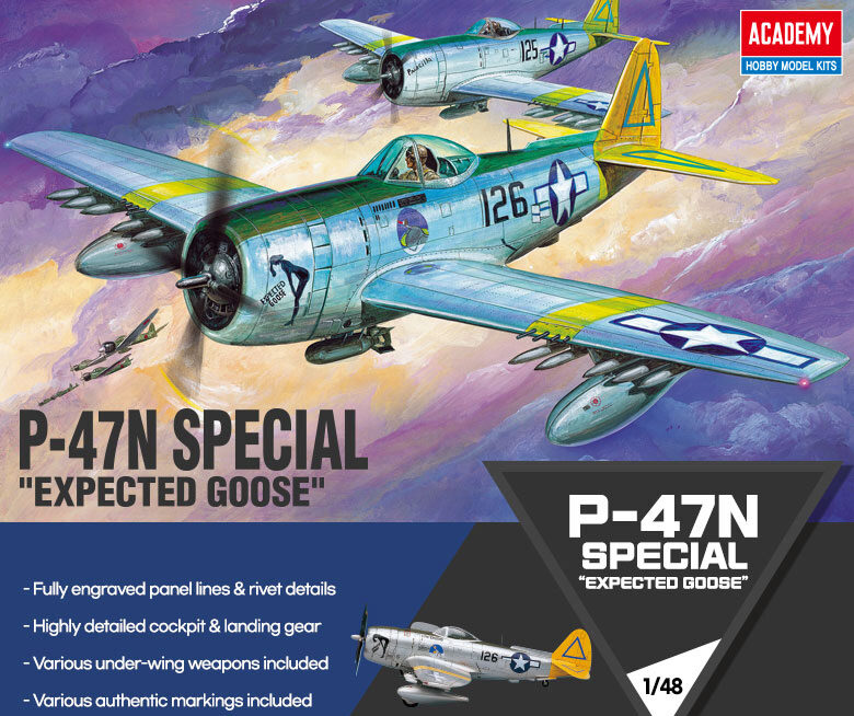ACADEMY 12281 1/48 P-47N Special "Expected Goose"