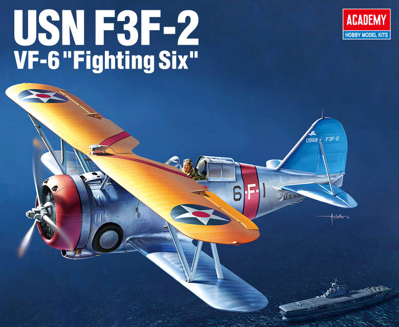 ACADEMY 12326 1/48 USN F3F-2 VF-6 "Fighting Six"
