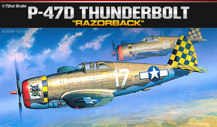 ACADEMY 12492 1/72 P-47D "Razor-Back"