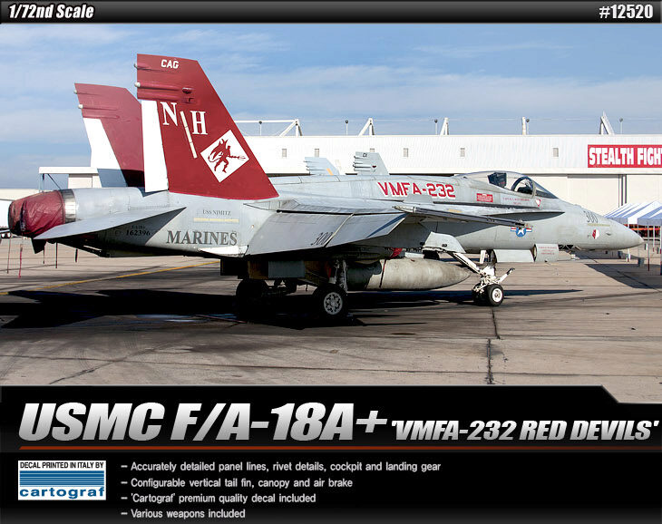 ACADEMY 12520 1/72 USMC F/A-18 e VMFA-232 Red Devils