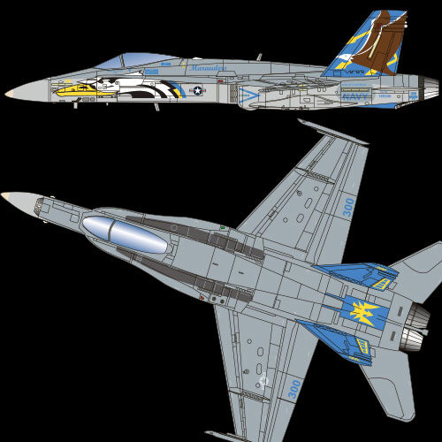 ACADEMY 12534 1/72 F/A-18C U.S. Navy VFA-82 "Marauders"
