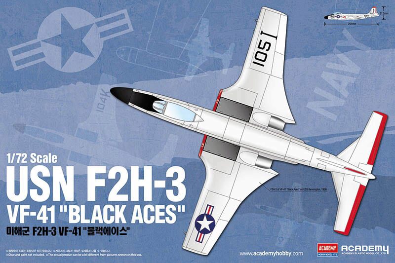 ACADEMY 12548 1/72 USN F2H-3 VF-41 "Black Aces"