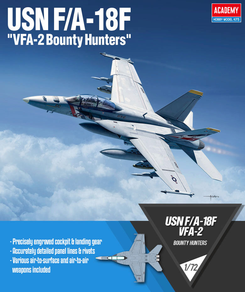 ACADEMY 12567 1/72 USN F/A-18F "VFA-2 Bounty Hunters"