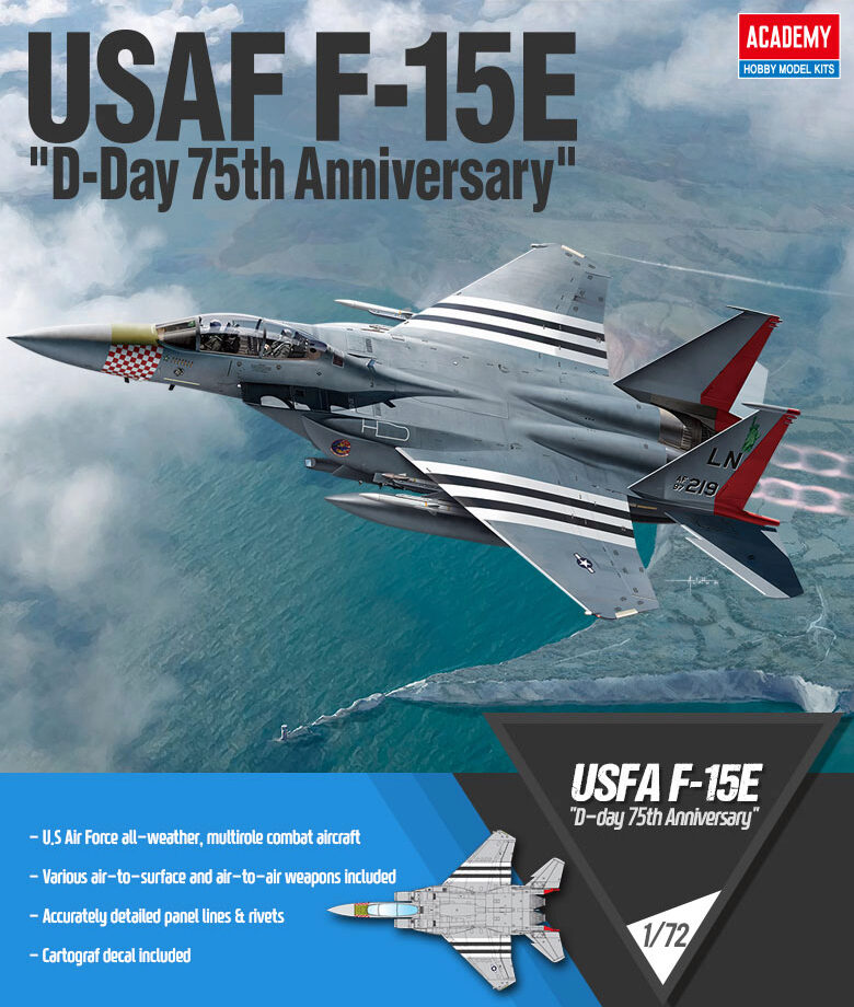 ACADEMY 12568 1/72 USAF F-15E "D-Day 75th Anniversary"