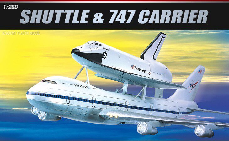 ACADEMY 12708 1/288 Shuttle and 747 Carrier