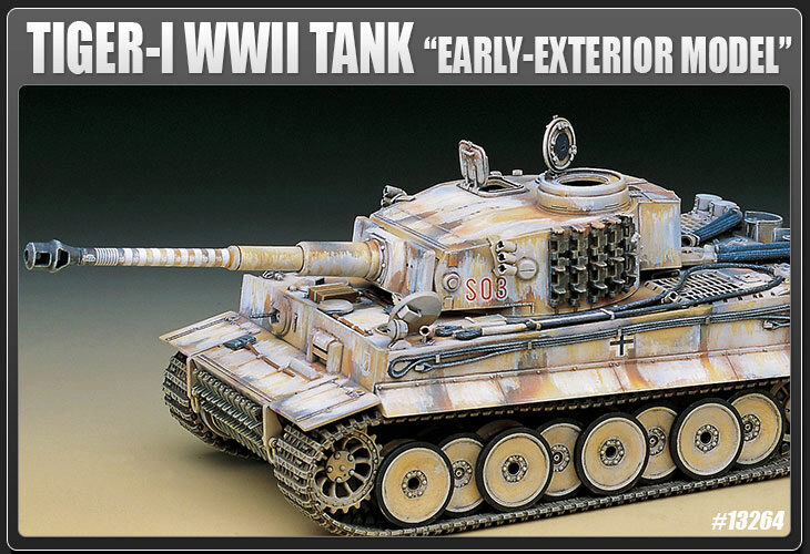 ACADEMY 13264 1/35 Tiger-I WWII Tank "Early-Exterior Model"
