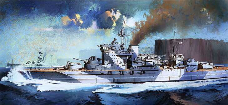 ACADEMY 14105 1/350 Queen Elizabeth Class "H.M.S. Warspite"