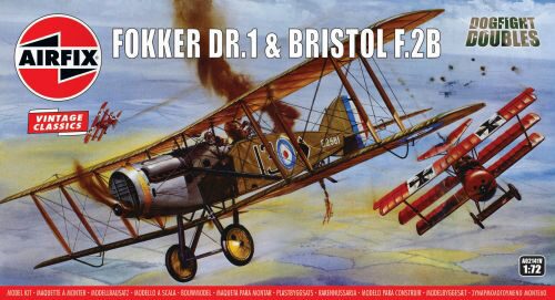 Airfix A02141V Fokker DR1 Triplane &amp  Bristol Fighter Dogfight Double