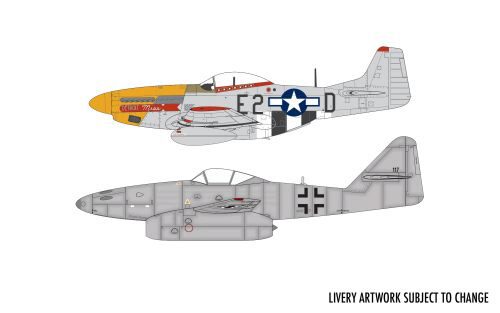 Airfix A50183 Messerschmitt Me262 & P-51D Mustang Dogfight Double