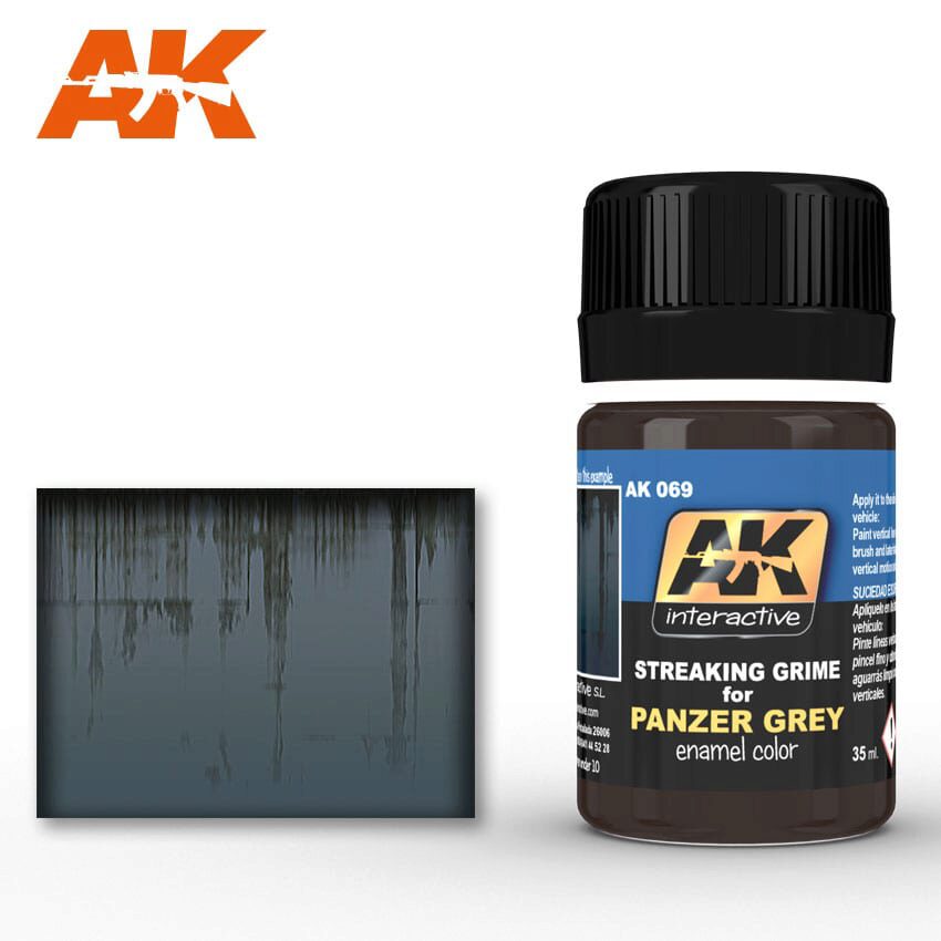 AK AK069 STREAKING GRIME FOR PANZER GREY VEHICLES