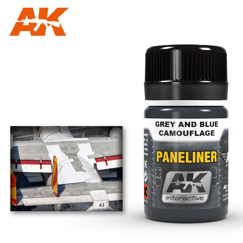 AK AK2072 Paneliner for grey and blue camouflage 35ml