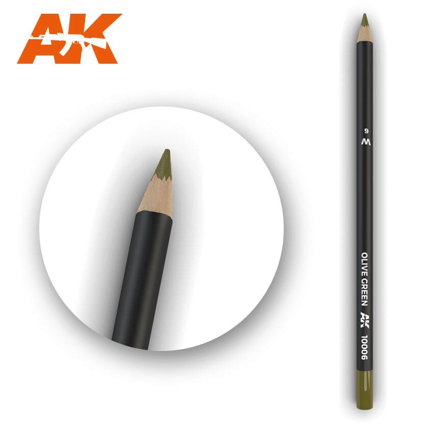 AK AK10006 Watercolor Pencil Olive Green