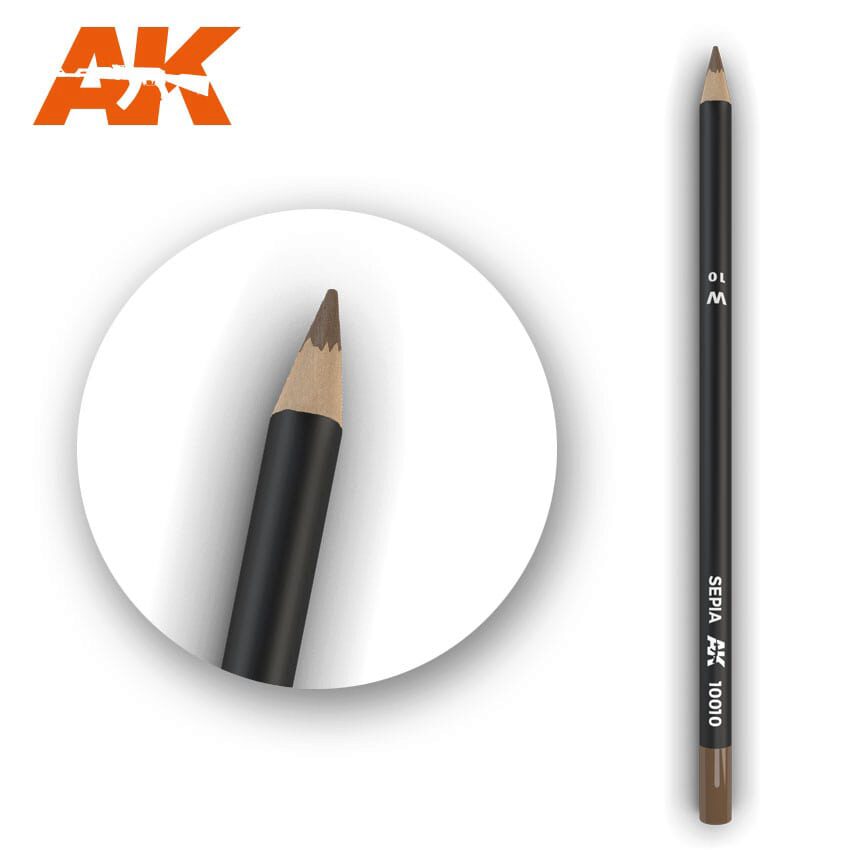 AK AK10010 Watercolor Pencil Sepia