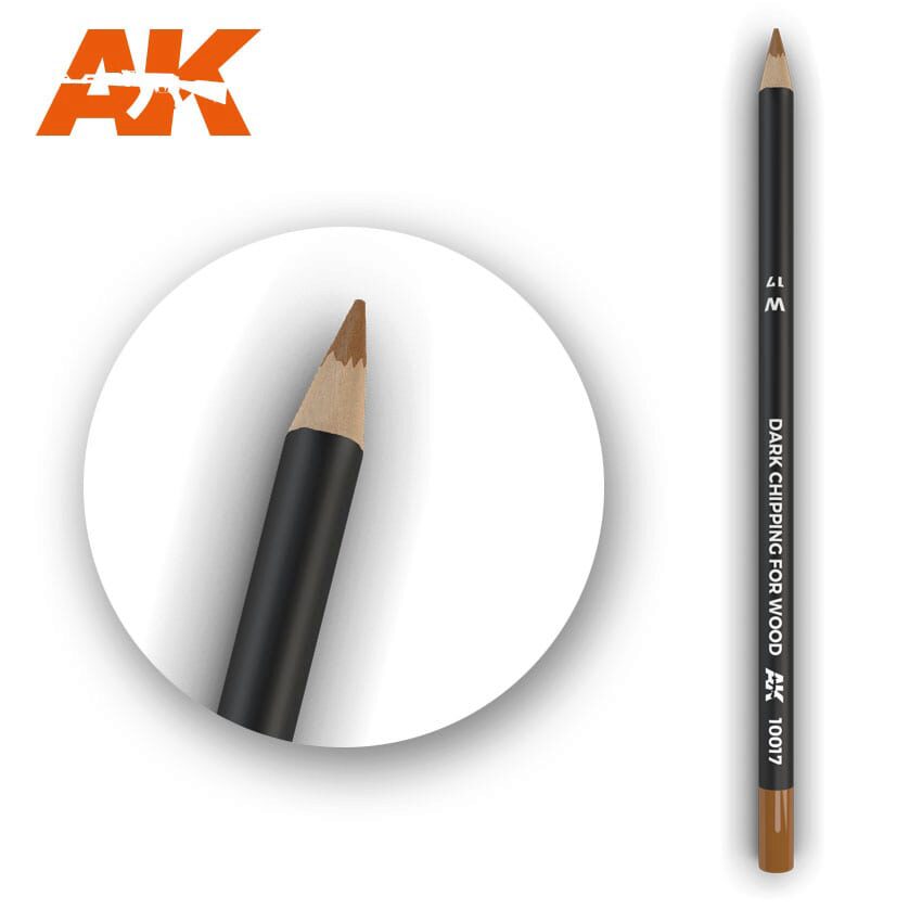 AK AK10017 Watercolor Pencil Dark Chipping for wood