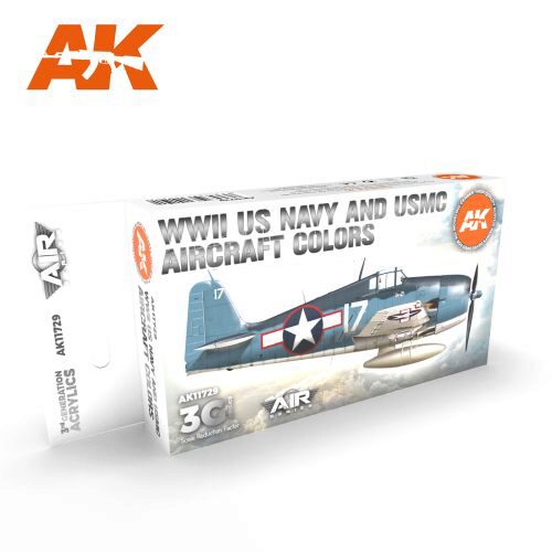 AK AK11729 WWII US Navy & USMC Aircraft Colors SET 3G