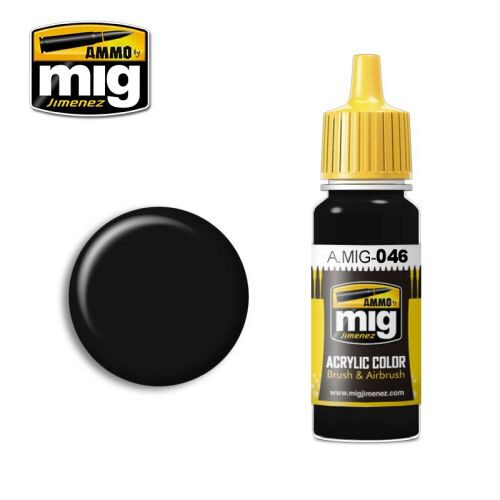 Ammo AMIG0046 Acryl Farbe MATT BLACK (17 mL)