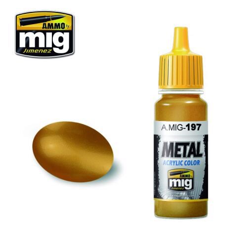 Ammo AMIG0197 Metal Acryl Farbe BRASS (17 mL)