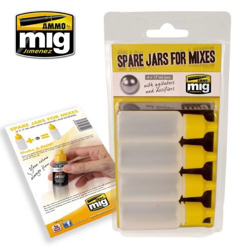 Ammo AMIG8004 SPARE JARS FOR MIXES (4 x 17 mL jars with agitator and dosifier)