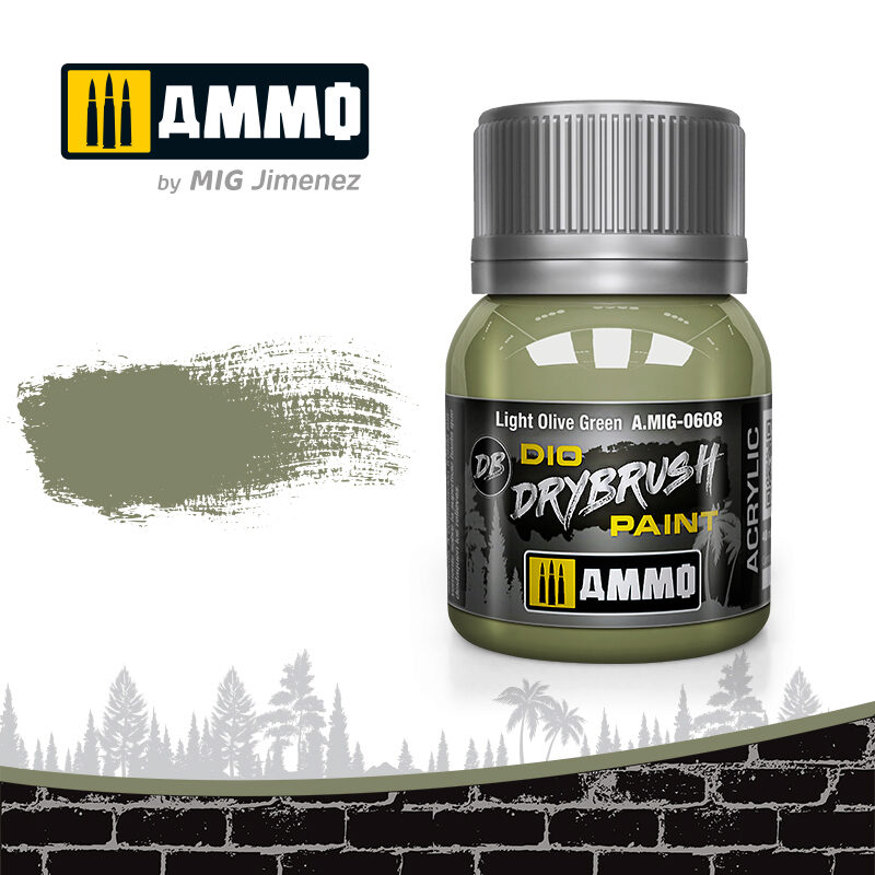 Ammo AMIG0608 DRYBRUSH Light Olive Green  40mL