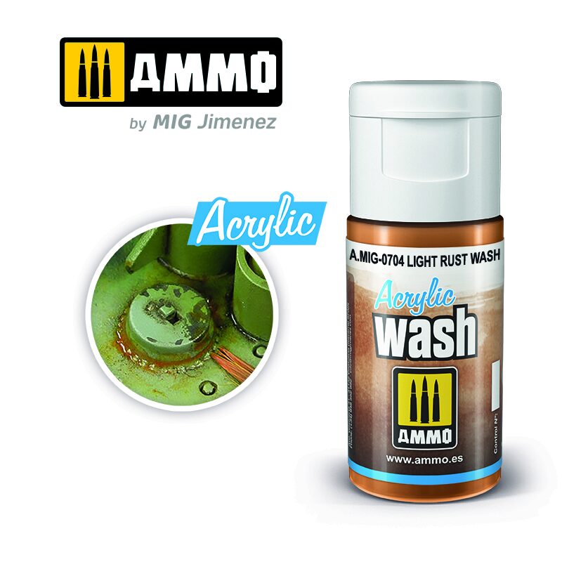 Ammo AMIG0704 ACRYLIC WASH Light Rust Wash