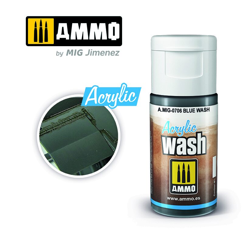 Ammo AMIG0706 ACRYLIC WASH Blue Wash