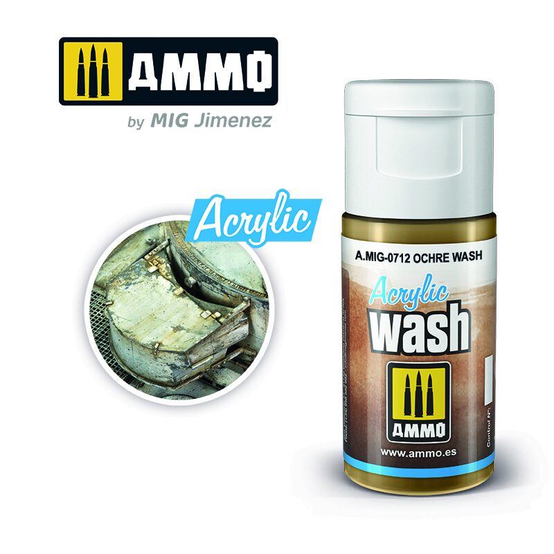 Ammo AMIG0712 ACRYLIC WASH Ochre Wash