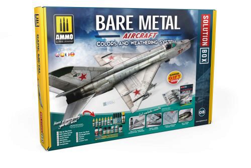 Ammo AMIG7721 SOLUTION Box BARE METAL AIRCRAFT. COLORS AND WEATHERING SYSTEM