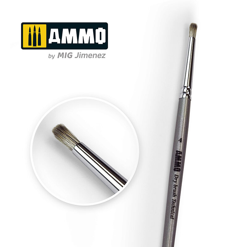 Ammo AMIG8701 Drybrush Pinsel für Trockmaltechnik  Nr 4