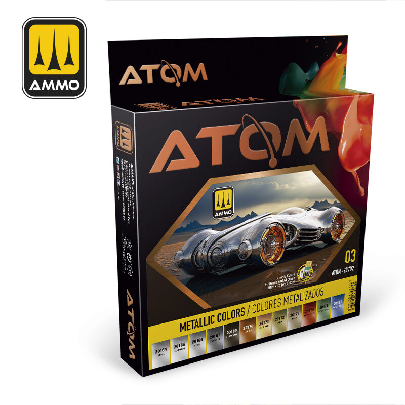 Ammo ATOM-20702 ATOM-Metallic Colors